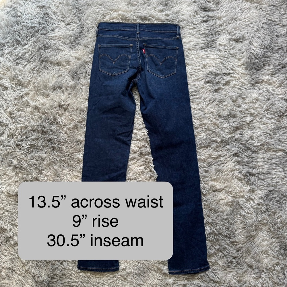 SOLD ❌Levi’s 312 Shaping Slim Dark Wash Jeans 26 Cotton Blend - Picture 5 of 6